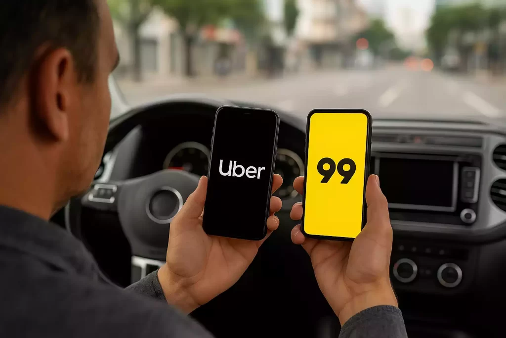 Uber ou 99 Qual aplicativo paga mais